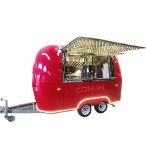 Europe mobile wood fired pizza van food vending cart with sinks