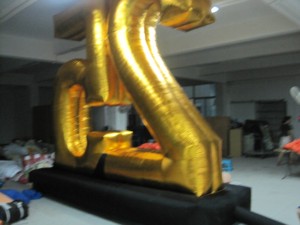 Inflatable Golden Balloon for Advertising Events-Waterproof Sun Resistant Electric Air Pump - Product Image 2