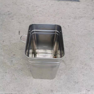 Baril intérieur de poubelle, accessoires pour poubelle, boîte à déchets galvanisée, baril intérieur en acier inoxydable moulé, poubelle de tri des déchets - Product Image 2