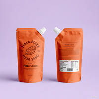 Feiao Sachet Doypack personnalisé imprimé, petit format, en plastique, stérilisable, avec bec verseur, pour pâte de ketchup, liquides, sauce tomate et sauce pizza