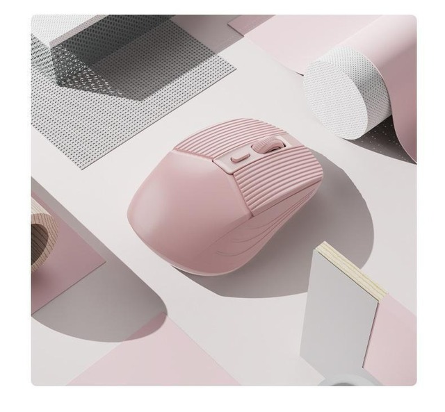 Office Computer Bluetooth Wireless Mouse Dual Mode Silent Ergonomic Pink Optical Mice for Mac Windows iPad Laptop Desktop