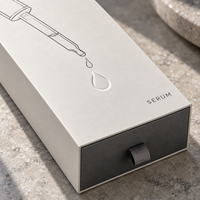 Boîte à cosmétiques en carton rigide imprimée sur mesure, boîte cadeau recyclable avec insert en EVA