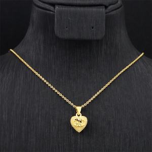 Jxx Colgante de Corazón Chapado en Oro de 24K, de Moda, con Forma de Estrella, para Mujeres y Niñas, Piedra Principal de Zirconia, Hecho de Latón, ¡Gran Venta! - Product Image 5