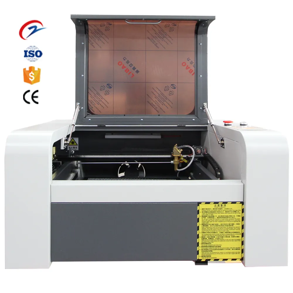 Com ruida máquina de corte a laser 4060 60w/80w/100w co2 máquina de gravação a laser II-VI fonte de Ar de Refrigeração 6040 A Laser 0.001 milímetros