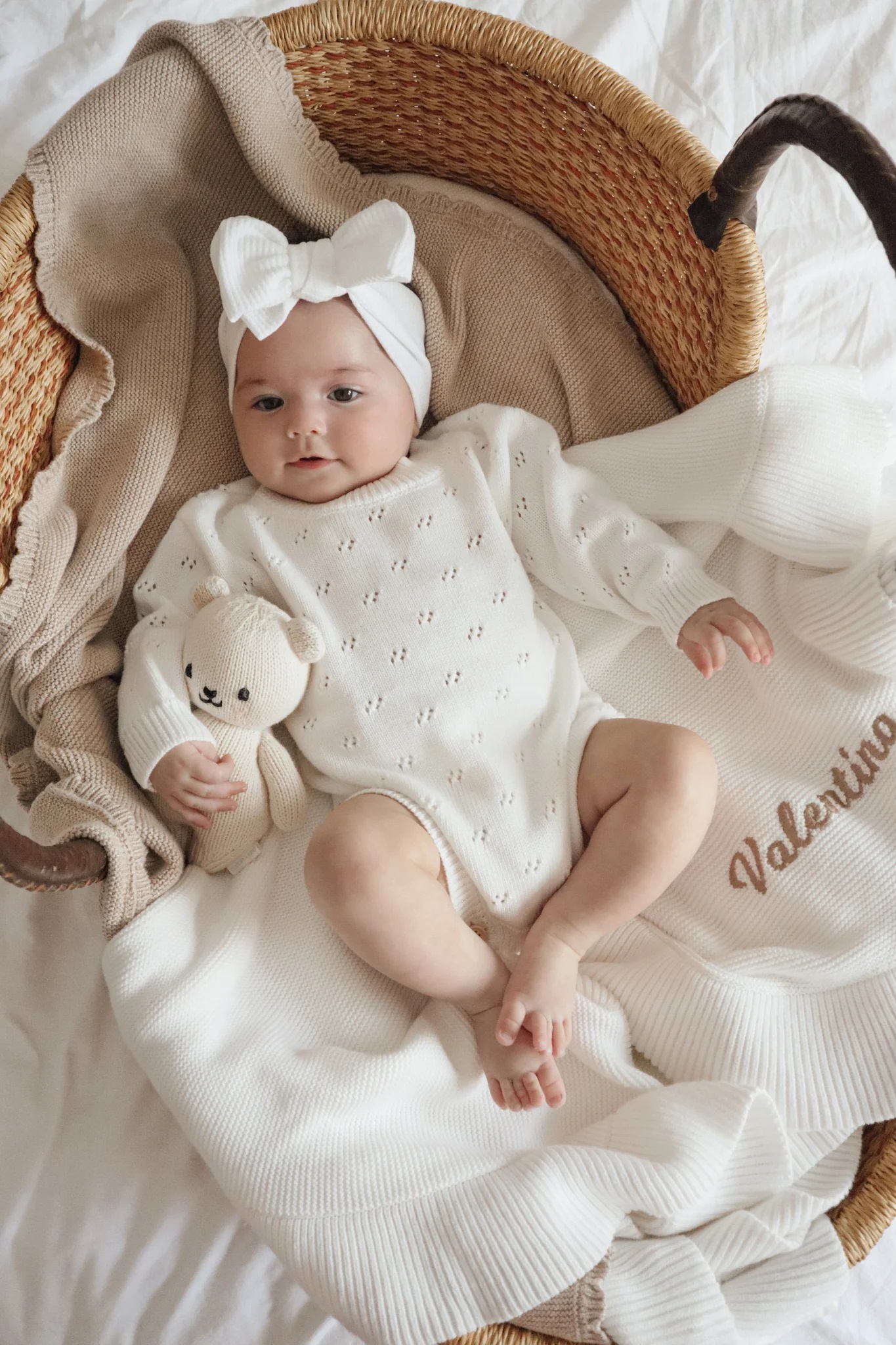 baby grow logo embroidered