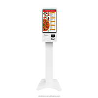 Terminal de commande et de paiement tactile NFC pour restaurant et restauration rapide, 21,5, 23,8, 27, 32 pouces, pour utilisation en intérieur, avec SDK, sur pied