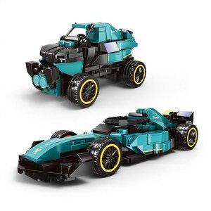 Woma 2 in <span class=keywords><strong>1</strong></span> Auto da Corsa Formula <span class=keywords><strong>1</strong></span> e Veicolo Fuoristrada Trasformabile, Blocchi di Costruzione in Plastica Multiforme, Giocattolo Educativo da Assemblare - Product Image 1