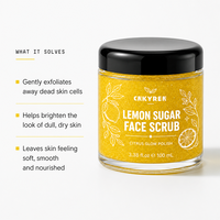 Lemon Sugar Face Scrub Exfoliating Brightening Moisturizing Natural Organic Deep Clean Skin Care Facial Spa