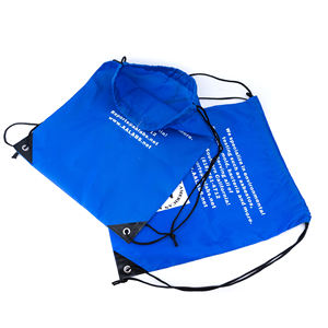 Polyester Front Pocket Drawstring Bag With Zipper Puller Locking Toggle - Product Image 2