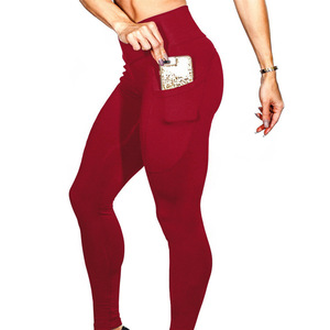 <span class=keywords><strong>Leggings</strong></span> de yoga respirants à taille haute pour femmes, <span class=keywords><strong>pantalons</strong></span> de fitness avec poches pour la course à pied et les sports de plein air - Product Image 4