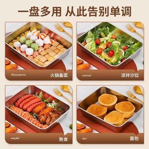 Food Grade 304 Stainless Steel Food Storage Container With Flip Top Lid Rectangle Shape For Refrigerator And Travel Use - Product Image 2