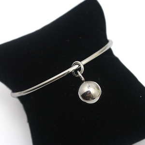 Signore dell'acciaio Inossidabile Delle donne Del Braccialetto Del Pendente Disco Cinturino In Metallo <span class=keywords><strong>Argento</strong></span> Cablaggio di Fascini Dei Braccialetti con Perline Sfera Delle Donne Regalo Dei Monili - Product Image 5