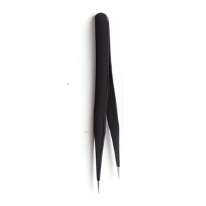 Pinzas para pestañas con punta curva de acero inoxidable de primera calidad, herramienta de belleza antiestática de alta calidad para injerto de pestañas postizas - Product Image 4