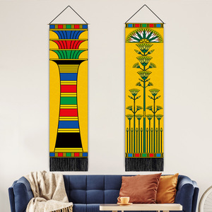 古埃及神话挂毯长背景流苏挂帆布壁画 - Product Image 5
