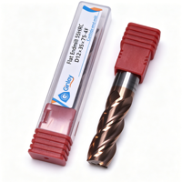 Fraise à queue plate en carbure Ginley personnalisée de précision R0.1-R2, HRC45/55/65, 2/3/4 dents, pour aluminium/acier/acier inoxydable