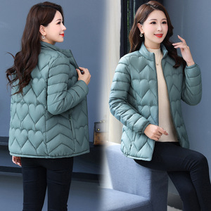 女秋冬2023中年妈妈厚夹夹克立领修身羽绒服大码棉大衣 - Product Image 2