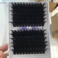 Kits de cils en éventail faits à la main DIY, cils en grappe CC pour cheveux synthétiques, marque privée