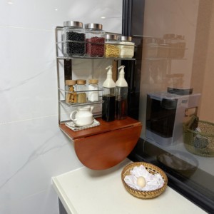 Moderno Estante <span class=keywords><strong>de</strong></span> Especias <span class=keywords><strong>de</strong></span> <span class=keywords><strong>Acero</strong></span> <span class=keywords><strong>Inoxidable</strong></span> <span class=keywords><strong>de</strong></span> 3 Niveles, Organizador <span class=keywords><strong>de</strong></span> Almacenamiento para Montar en la Pared <span class=keywords><strong>de</strong></span> la Cocina, Sobre el Fregadero, con Ganchos y Portacuchillos - Product Image 1