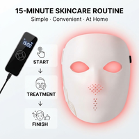 Masque facial LED à spectre complet 415nm 630nm 850nm 1072nm, équipement de beauté pour la luminothérapie