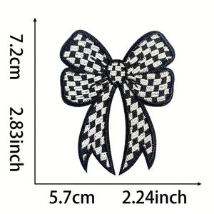 Parches Termoadhesivos con Diseño de Bandera de Carreras a Cuadros, Apliques Bordados para Ropa, Jeans, Chaquetas, Sombreros, Bolsos, Decoración DIY - Product Image 6