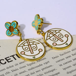 स्टड इयररिंग अद्वितीय डिजाइन सोने के प्लेटेड कार्टून पशु फैशन गहने बिल्ली कान स्टड - Product Image 5