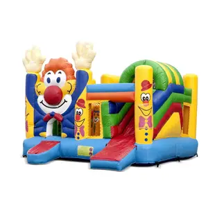 Kids Clown Inflatable Bouncer bouncy House with Slide factory outlet Inflatable Castle Slide Combo for sale