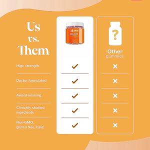 Gummies de collagène multi-vitamines à marque privée OEM/ODM pour la beauté des cheveux, de la peau et des ongles, soutien anti-rides pour adultes - Product Image 6