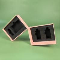 Boîte personnalisable avec couvercle et base, emballage de luxe en carton, boîte rigide à double couche avec insert en mousse