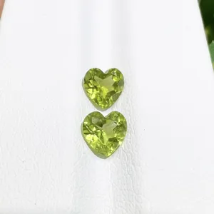 Peridot Heart Shape 3.0mm~10.0mm Natural Faceted Cut Loose Gemstone Clean VS Quality Jewelry Making Natural Peridot