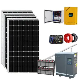 Panel Solar sin red para el hogar, Kit completo de sistema de generación de energía con ahorro de energía