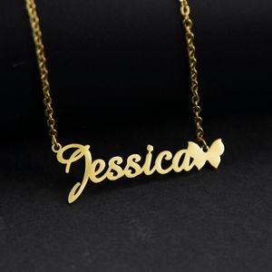 CAIOOCHE Joyería de Moda Personalizada al por Mayor, Collares con Colgante de Cadena Brillante de Acero Inoxidable con Nombre Personalizado, Regalo para el Día de la Madre - Product Image 2