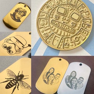 Bing YAN sợi Laser Kim Loại đánh dấu/khắc/cứu trợ-Logo/Mô hình/hình ảnh/đồ họa/hình ảnh Vector-Hiệu quả cao - Product Image 5