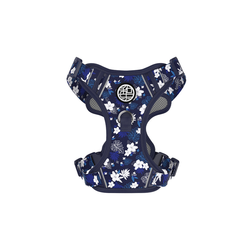1 protège-poitrine simple - motif floral bleu
