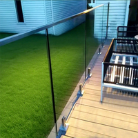 Edelstahl-Glasgeländerhalterung für Balkon, Treppe, Terrasse und Schwimmbadzaun mit Modernem Design und Bodenmontage