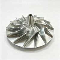 Impulsor Mecanizado por CNC de Alta Calidad, Piezas de Turbina Metálicas de Precisión con Diseño de Aspas Complejas