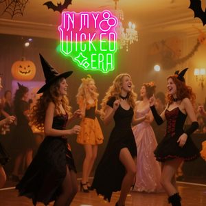 Letrero de neón In My Wicked Era, letrero de luz Led para decoración de tema de película, arte de pared de dormitorio de baño de niña - Product Image 2