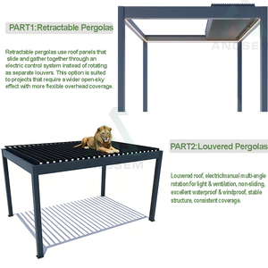 <span class=keywords><strong>Pergola</strong></span> <span class=keywords><strong>bioclimatique</strong></span> moderne d'extérieur ANCSEM, <span class=keywords><strong>pergola</strong></span> à lames en aluminium, <span class=keywords><strong>pergola</strong></span> personnalisée imperméable - Product Image 6
