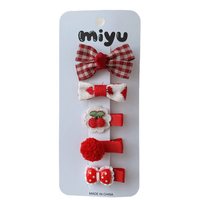 5 pièces de barrettes pour enfants mignonnes - Barrettes à nœud papillon pour filles, barrettes polyvalentes, ensemble de barrettes pour bébé, accessoires pour cheveux