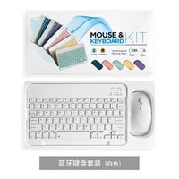 Kombo Keyboard dan Mouse Nirkabel Lucu Bluetooth 2.4G Tipis dan Senyap untuk IOS Android Laptop Kantor