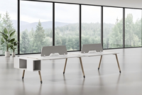 Escritorio de Oficina Modular Moderno para 2 o 4 Personas con Pantalla Divisoria para Sistema de Mobiliario de Oficina de Diseño Abierto