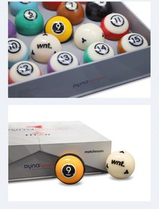 Ensemble de billes de billard Dynaspheres Titan WNT Crystal, billes officielles du World Nineball Tour, billes de billard professionnelles de 57,2 mm pour le jeu de 8 boules - Product Image 2