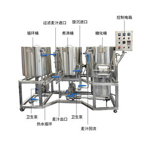Impianto di Birrificazione in Acciaio Inossidabile da 50L/100L/200L con Tino di Ammostamento/Filtrazione e Pompa di Fermentazione - Product Image 3