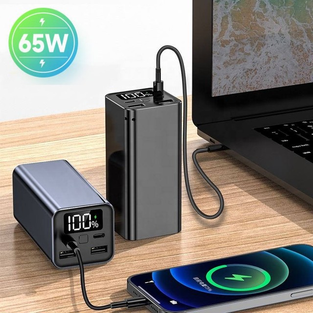 Portable 100w Power Bank High Capacity Super Fasting Charger Power Station Mobile Laptop Power Bank