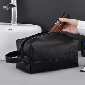 トラベルコスメバッグ トイレタリーポーチ メイクポーチ 防水PUレザー メンズ用トラベルポーチ - Product Image 5