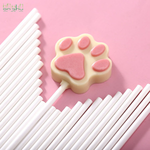 Palitos de papel blancos de alta calidad para piruletas, palitos para decorar cupcakes, dulces caseros, chocolate y postres - Product Image 1