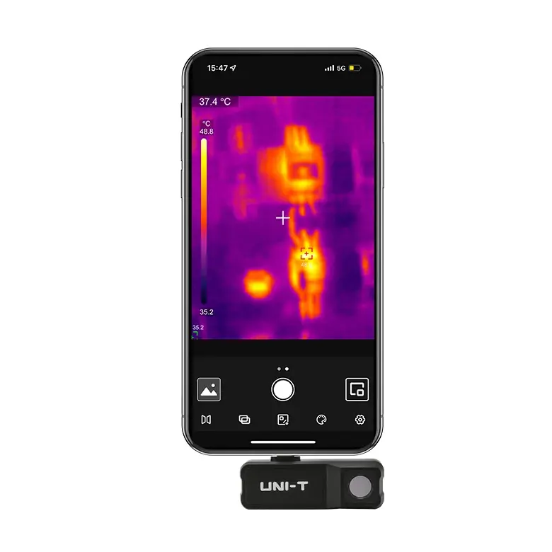 กล้องความร้อน UNI-T สำหรับมือถือเครื่องตรวจจับความร้อน UTi120 10800พิกเซล UTI120MS ซ่อมโทรศัพท์