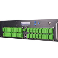 Amplificateur EDFA à 64 ports, 1550 nm, dopé à l'erbium, pour rack 2U FTTX WDM