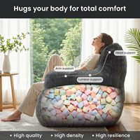 Fauteuil pouf moderne minimaliste en velours côtelé sans cadre, compressé sous vide, transfrontalier, petit fauteuil individuel de sol Tatami pour