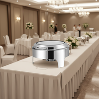 Edelstahl-Buffetwärmer mit Sichtdeckel, Alkohol- und Elektroheizung, Rauchfrei für Hotel, Restaurant, Frühstück und Catering