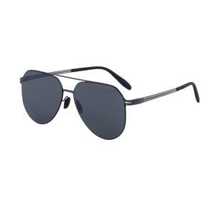 Gafas de sol de aviador Ks-3826 para hombre, montura negra, lentes de nailon, protección UV400, gafas de sol para exteriores, transmitancia clase 2 - Product Image 5